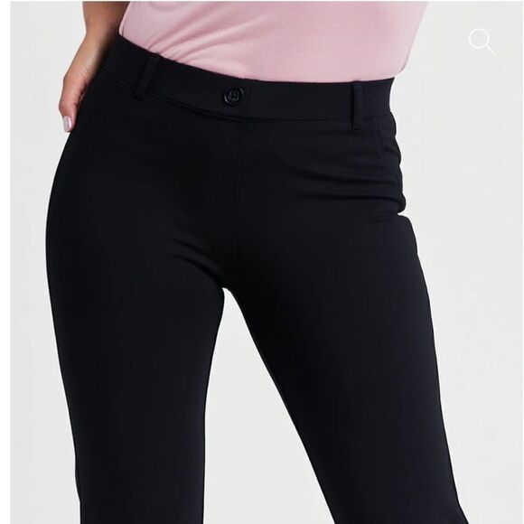 Betabrand Straight-Leg | Classic Dress Pant Yoga Pants (Black) Size Medium - Picture 4 of 10